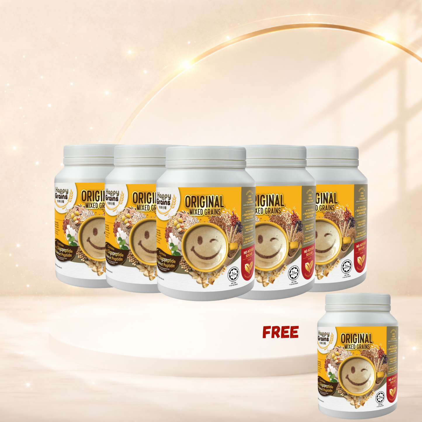Happy Grains Original Bundle – Buy 5 Can Free 1 Can
