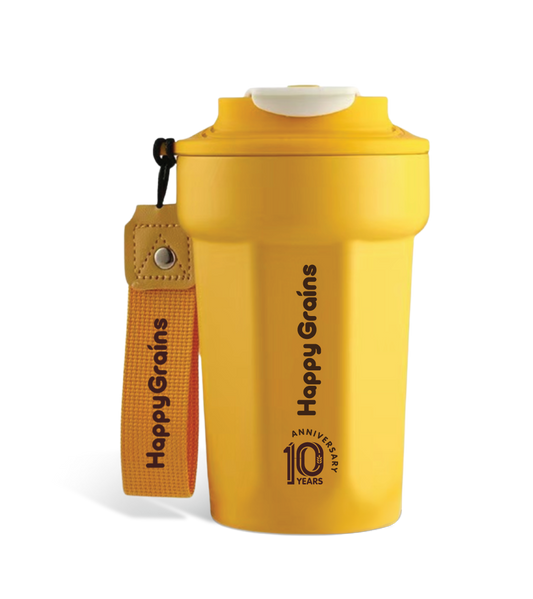 Happy Grains 316 Stainless Steel Tumbler – 350ml (Limited 10th Anniversary Edition)