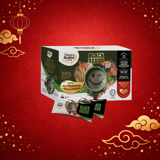 Happy Grains Black Seeds – 40-Sachet Box (FREE 2 Sachets + Red Packets)