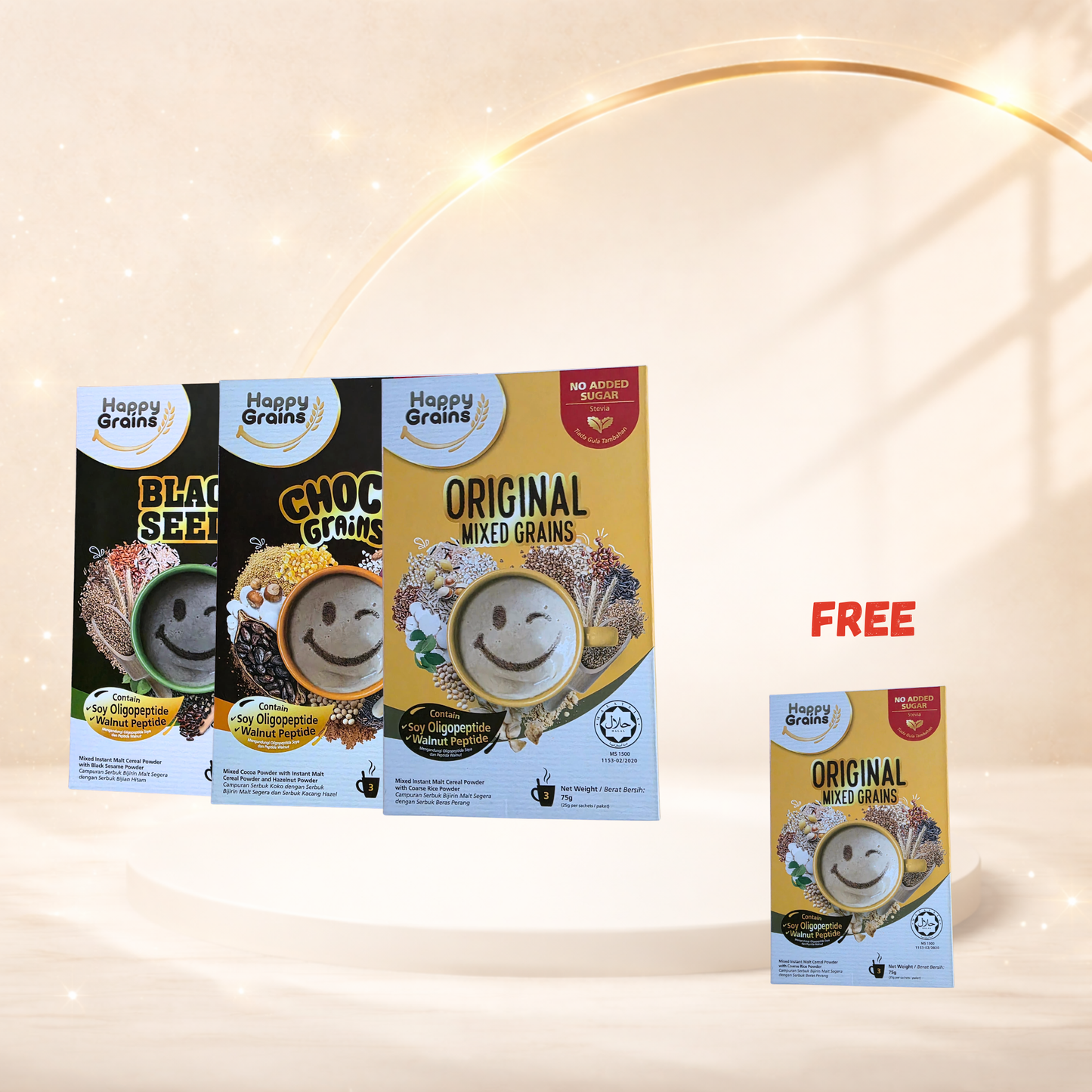 Happy Grains 3 Sachets Bundle – Buy 12 Free 6